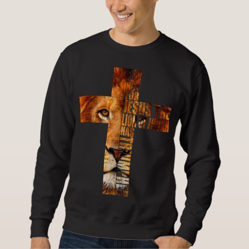 Christian Religious Jesus The Lion Of Judah Cross Sweatshirt