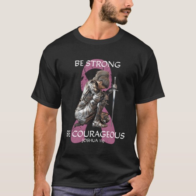 Christian Religious K Breast Cancer Warrior Surviv T-Shirt (Front)