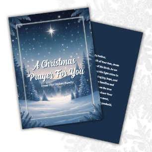 Christian Religious Keepsake Christmas Prayer Card