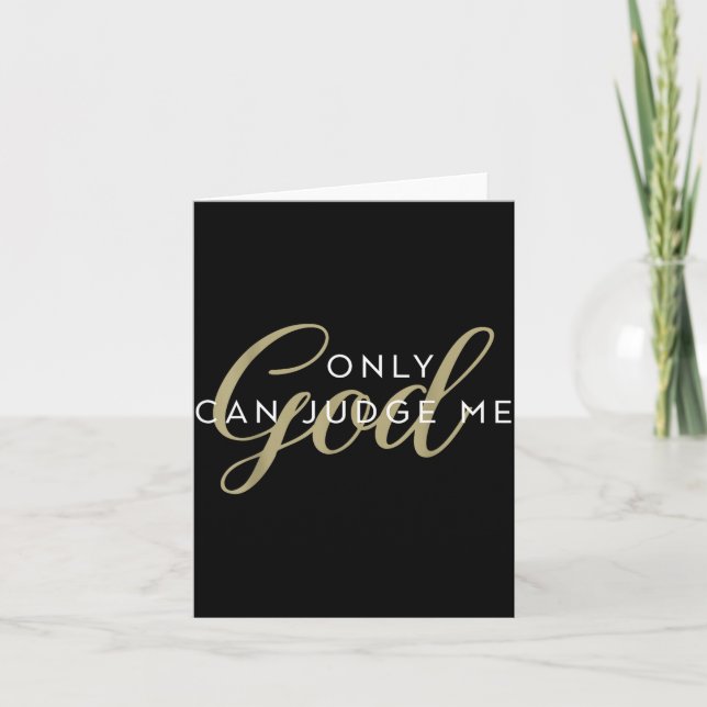 Christian Religious Men And Women Only God Can Jud Card (Front)