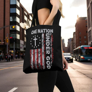 Christian Religious One Nation Under God Tote Bag