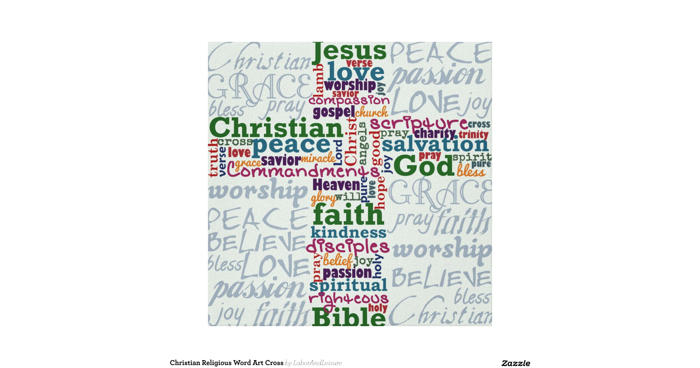 christian_religious_word_art_cross_canvas_print ...