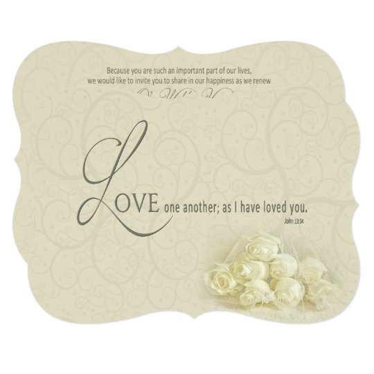 Christian Renewing Wedding Vows Invitation Roses Zazzle Com