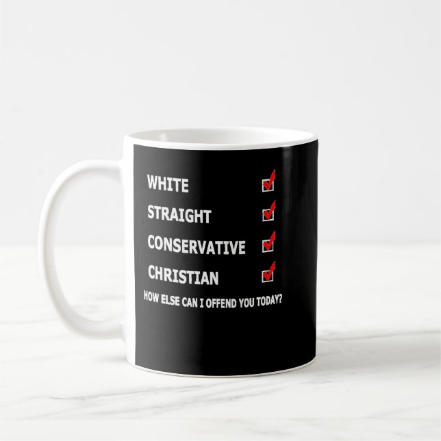 CHRISTIAN Republican Gifts Men Women White USA Con Coffee Mug (Left)