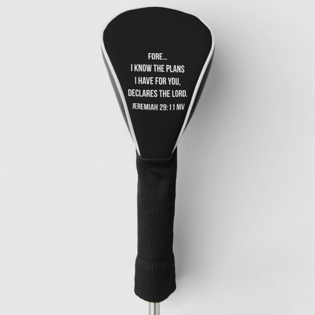 Christian Retirement Gift Psalm 139 Golf Head Cove Cover (Front)