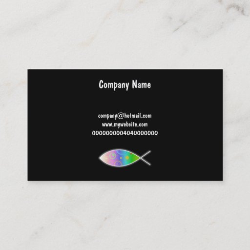 Customizable Christian Retro Fish, Business Cards