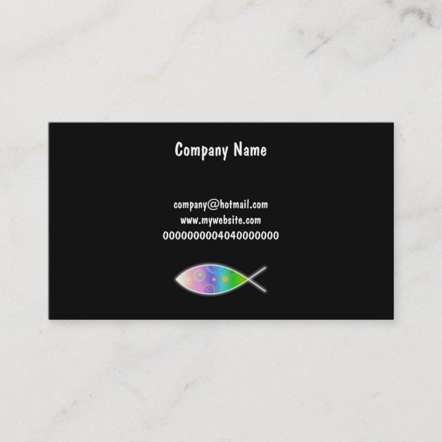 Christian Retro Fish, Business Card (Front)
