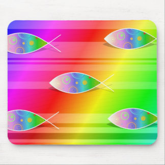 Christian Retro Fish Mouse Pad