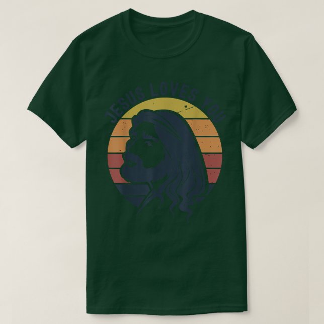 Christian Retro Jesus Loves You God Keeps His Prom T-Shirt (Design Front)