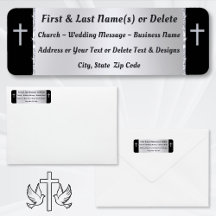 Christian Return Address Labels, Church, Wedding