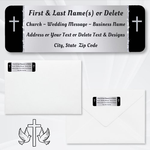 Christian Return Address Labels Church Wedding Label