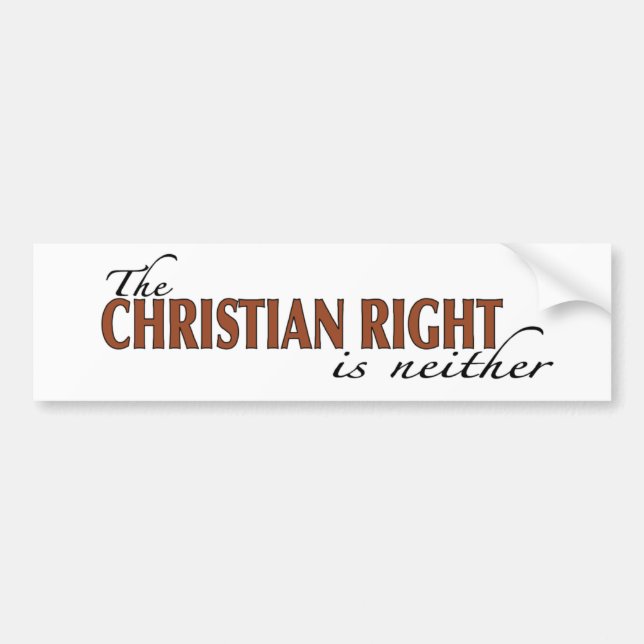 Christian Right Bumper Sticker (Front)