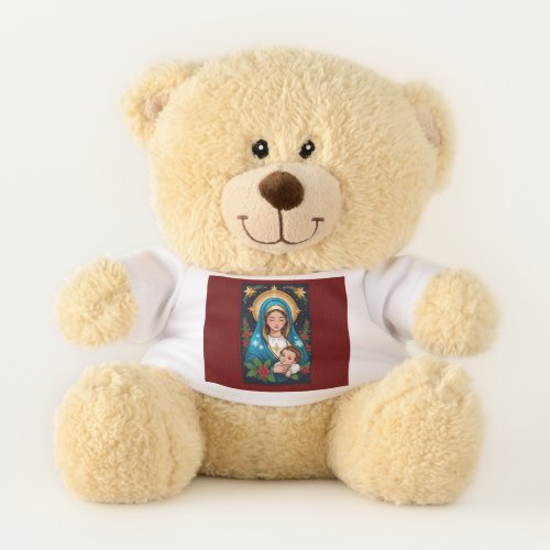 Christian Roman Catholic Virgin Mary Christmas Teddy Bear