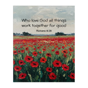 Christian Romans 8:28 Acrylic Wall Art