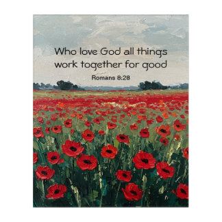 Christian Romans 8:28 Acrylic Wall Art
