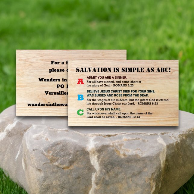 Christian Romans Road Gospel ABC Salvation Business Card (Creator Uploaded)