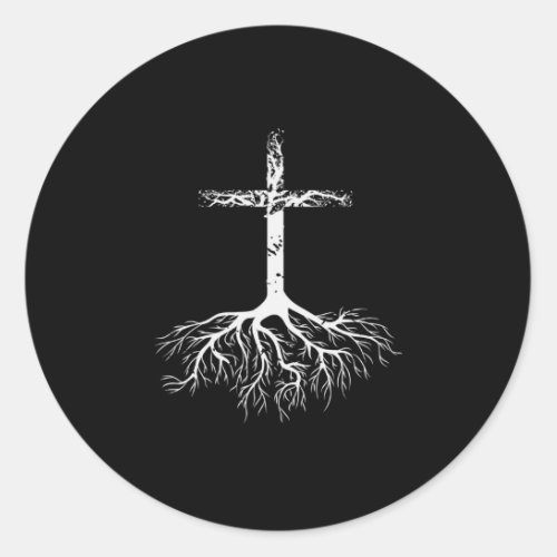 Christian Root your Faith in Jesus Christ Root Tre Classic Round Sticker