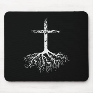 Christian Root your Faith in Jesus Christ Root Tre Mouse Pad