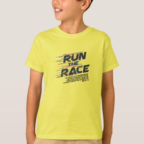 Christian Run the Race Shirt for Kids