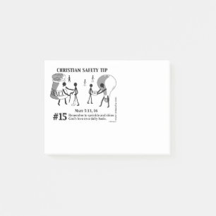 Christian Safety Tip #15 : Matt 5:13,16 Post-it Notes