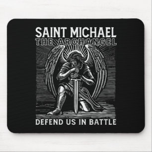 Christian Saint Michael Catholic Saint Defend Us I Mouse Pad