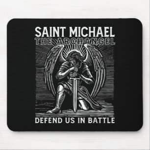 Christian Saint Michael Catholic Saint Defend Us I Mouse Pad