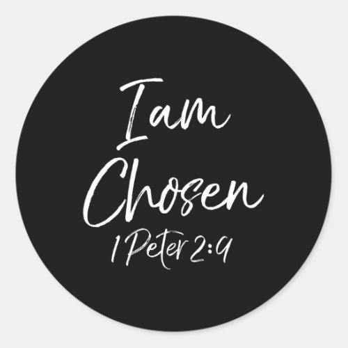 Christian Salvation Quote Baptism 1 Peter I Am Cho Classic Round Sticker