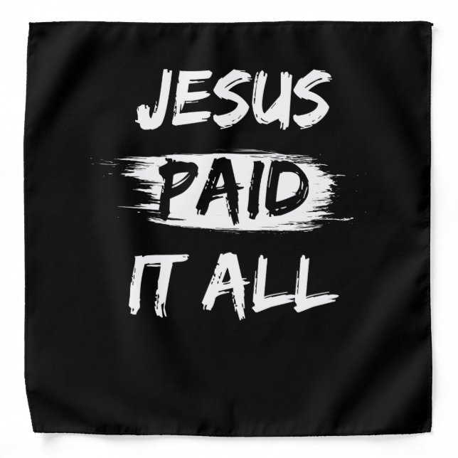Christian Salvation Quote Forgiveness Gift Bandana (Front)