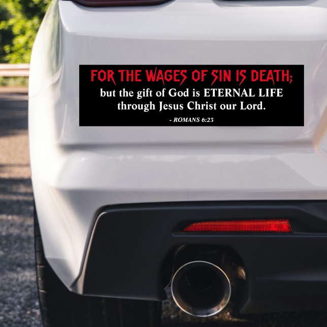 Christian Salvation Romans 6:23 Gospel KJV Bible Car Magnet (Creator Uploaded)
