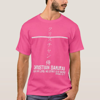 Christian Samurai Kanji Cross  T-Shirt
