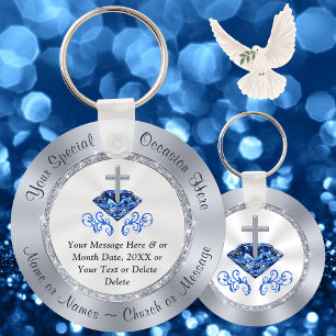 Christian Sapphire 65th Church Anniversary Favors Keychain