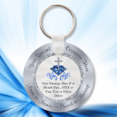 Christian Sapphire 65th Church Anniversary Favors Keychain | Zazzle