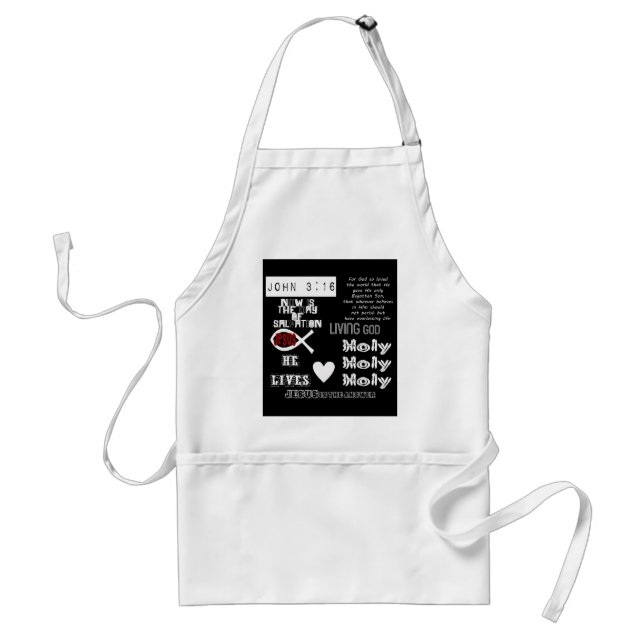 Christian Sayings Custom Gift Adult Apron (Front)