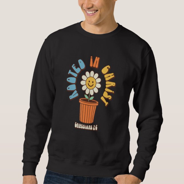 Christian Sayings Jesus Cross Chest Faith Cross_4 Sweatshirt (Front)