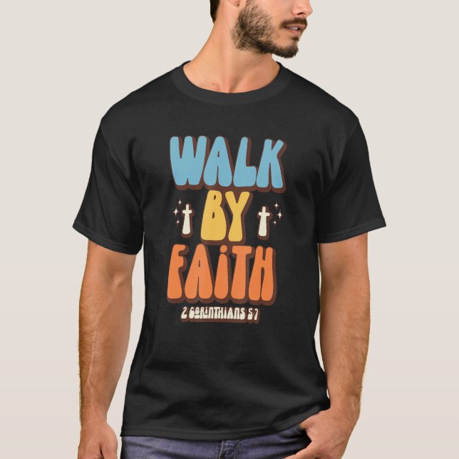 Christian Sayings Jesus Cross Chest Faith Cross_5 T-Shirt (Front)