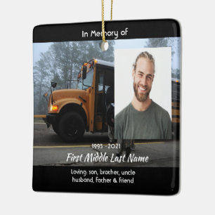 Christian School Bus Driver Memorial Keepsake  Ceramic Ornament
