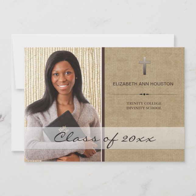 Christian School Graduation Photo Announcement (Front)