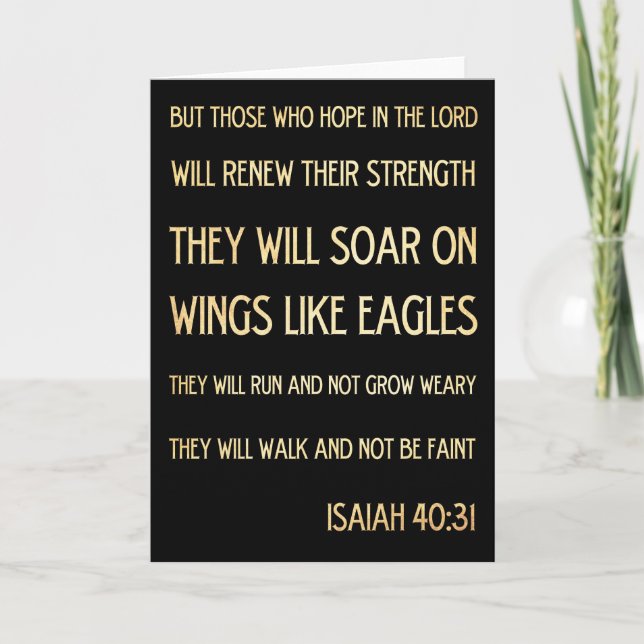 Christian Scriptural Bible Verse - Isaiah 40:31 Card (Front)
