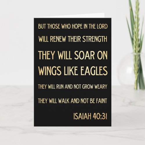 Christian Scriptural Bible Verse _ Isaiah 4031 Card