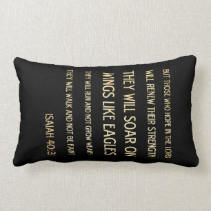 Christian Scriptural Bible Verse - Isaiah 40:31 Lumbar Pillow