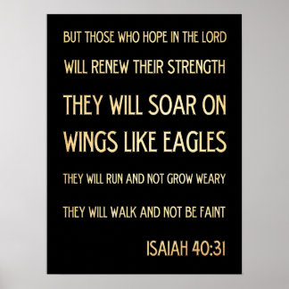 Christian Scriptural Bible Verse - Isaiah 40:31 Print