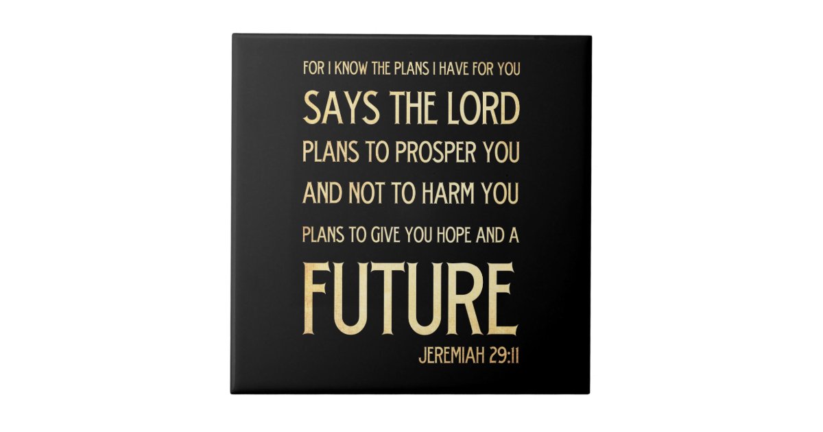 Christian Scriptural Bible Verse - Jeremiah 29:11 Tile | Zazzle