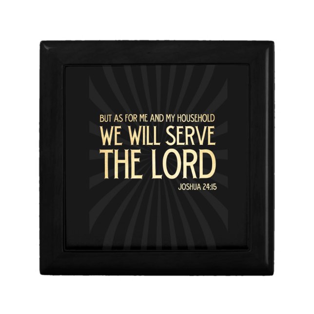 Christian Scriptural Bible Verse - Joshua 24:15 Gift Box (Front)