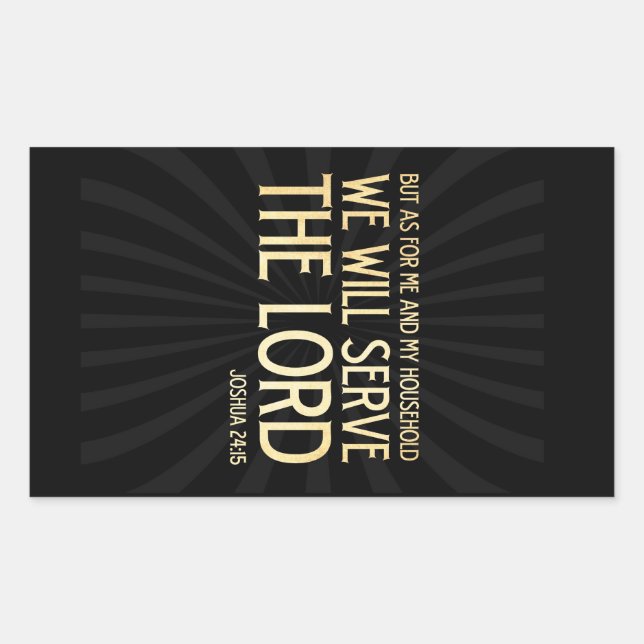 Christian Scriptural Bible Verse - Joshua 24:15 Rectangular Sticker (Front)