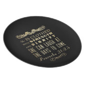 Christian Scriptural Bible Verse - Proverbs 31:25 Melamine Plate (Right Side)