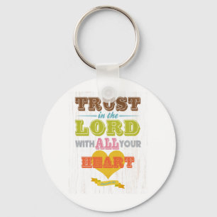 Christian Scriptural Bible Verse - Proverbs 3:5 Keychain
