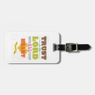 Christian Scriptural Bible Verse - Proverbs 3:5 Luggage Tag