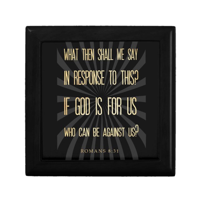 Christian Scriptural Bible Verse - Romans 8:31 Gift Box (Front)