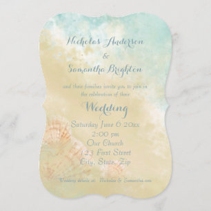 Christian Scripture Beach Seashell Destination Invitation