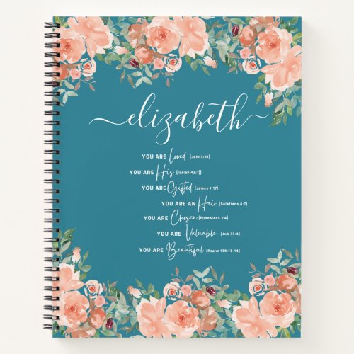 Christian Scripture Bible Verse Spiral Notebook